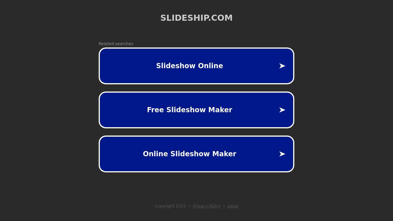 slideship.com Landing page