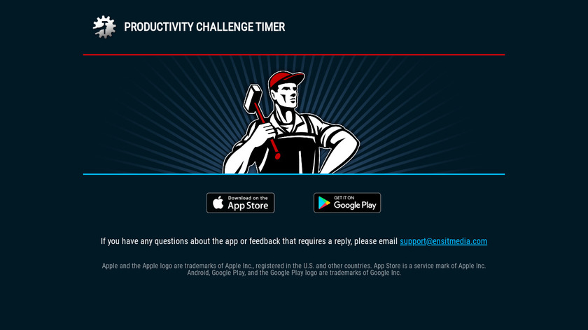 Productivity Challenge Timer Landing Page
