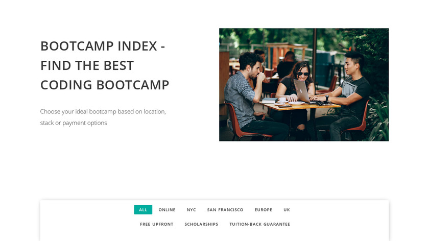 Bootcamp Index Landing Page