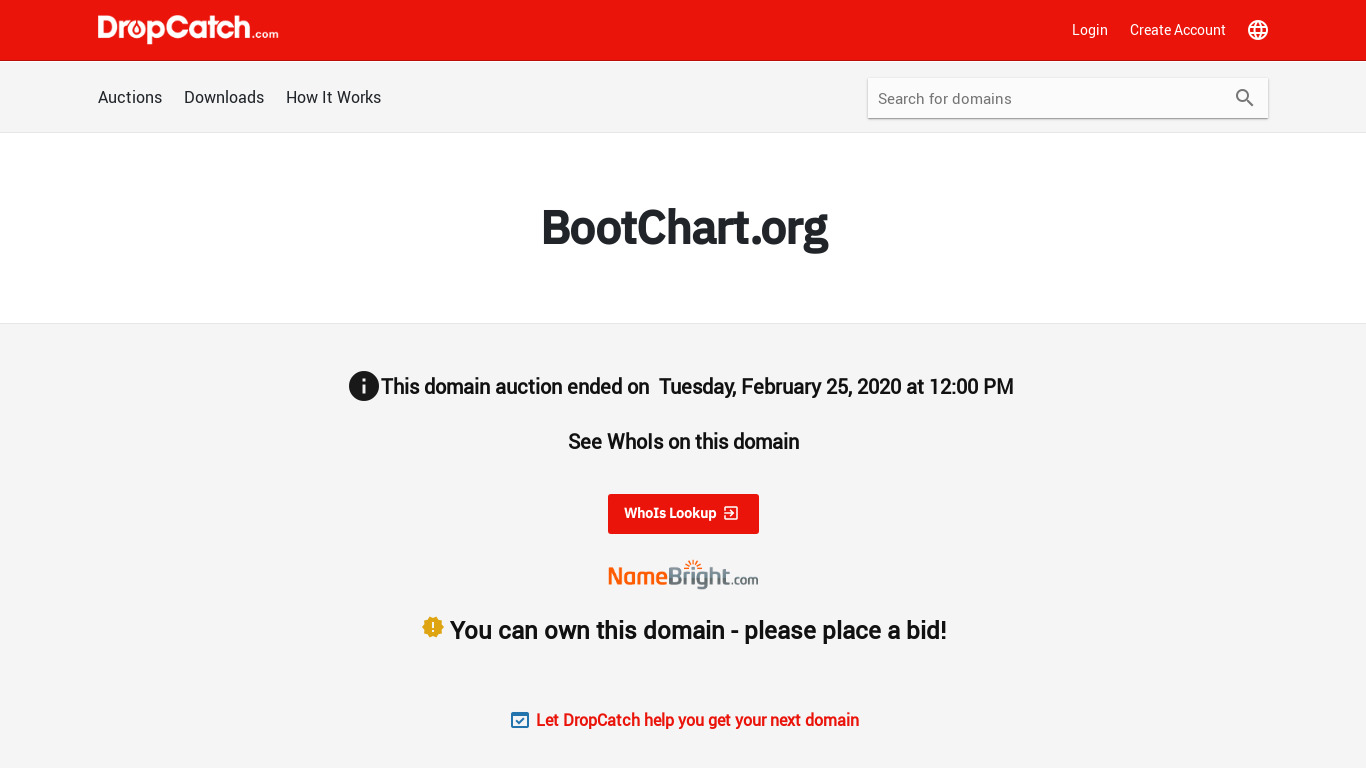 Bootchart Landing page