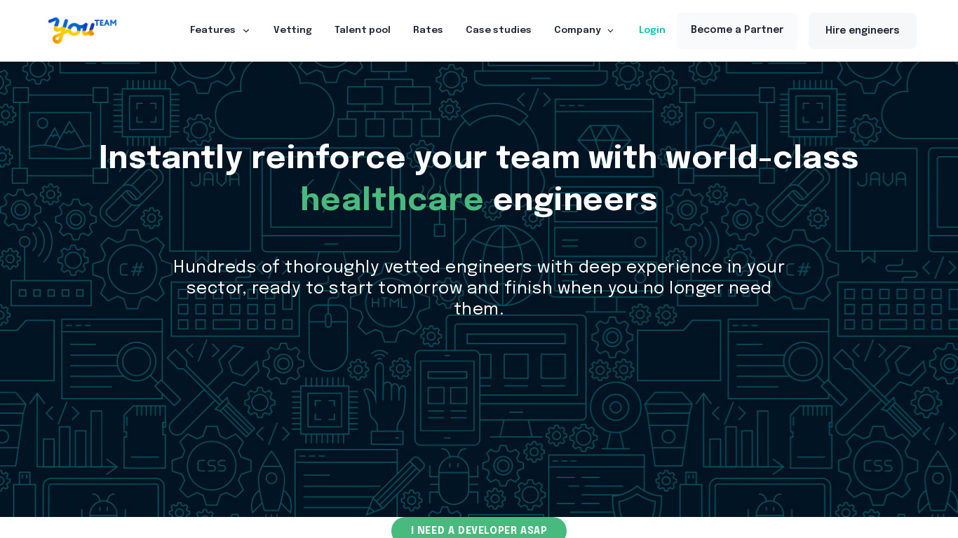 Emergency Developers Landing page