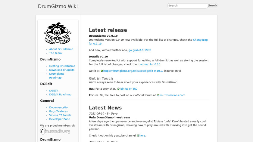 DrumGizmo Landing Page