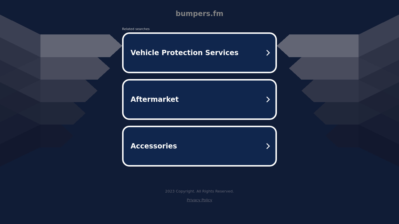 Bumpers Series Landing page