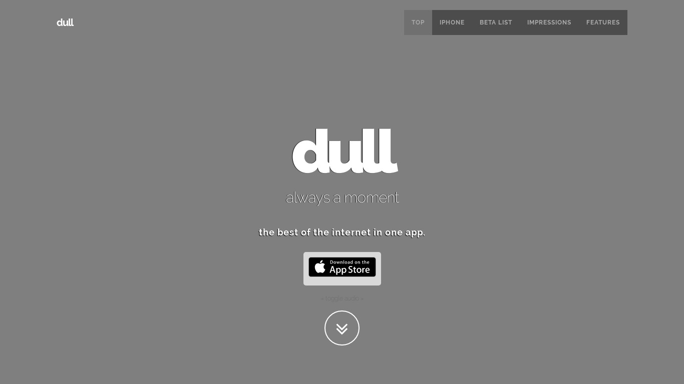 Dull - Always A Moment Landing page