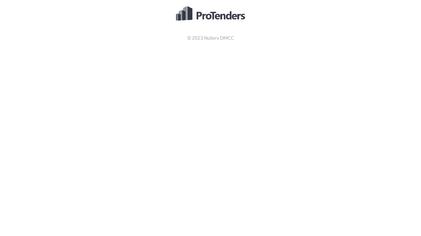 ProTenders Landing page