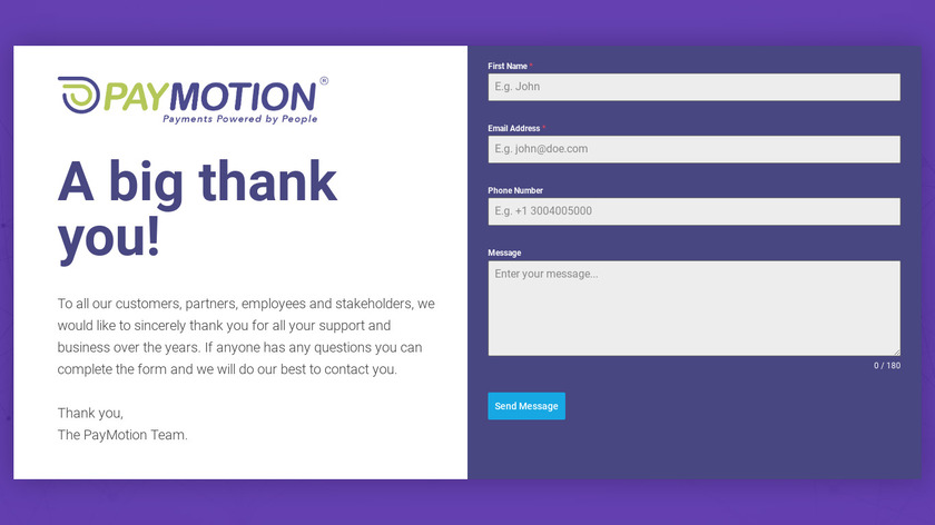 PayMotion Landing Page