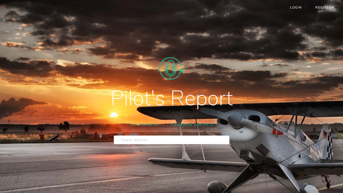 PilotsReport Landing page