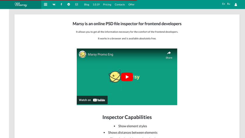 Marsy Landing Page