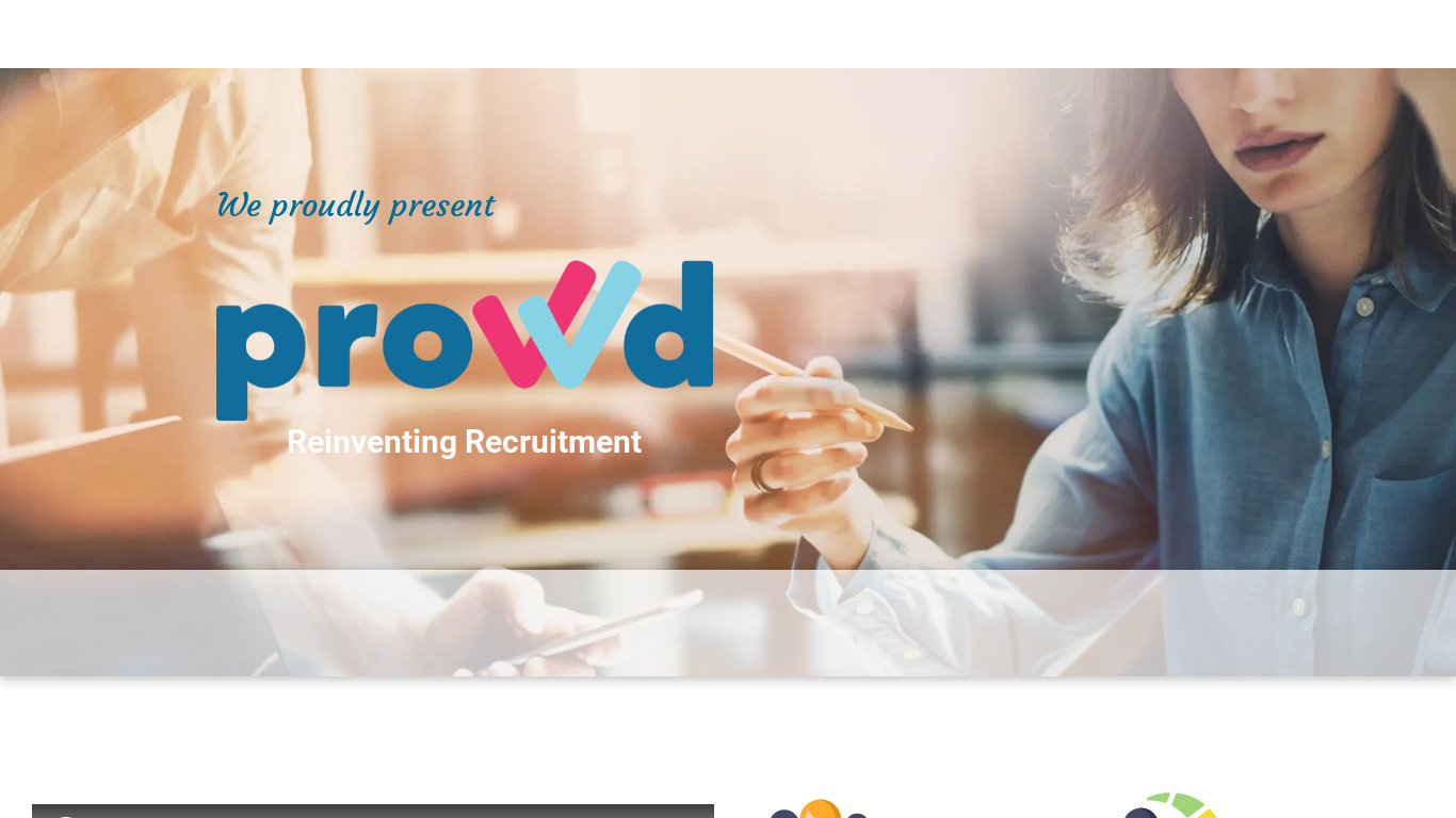 Prowd Landing page