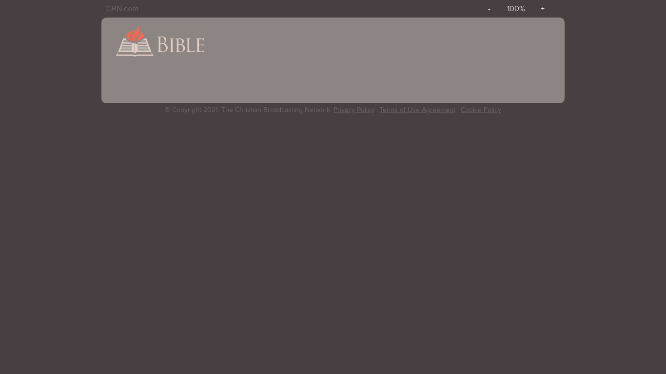 CBN Bible Landing page