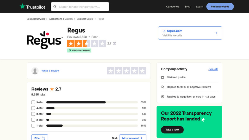 Regus Landing Page