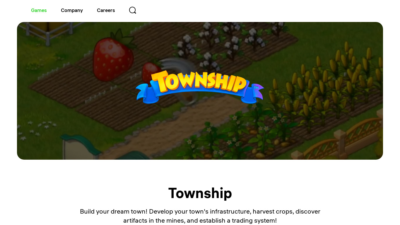 Playrix Township Landing page