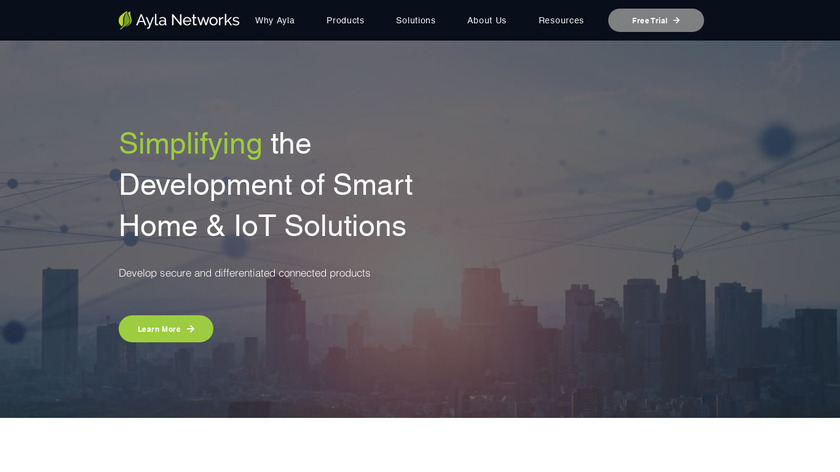 Ayla Networks Landing Page