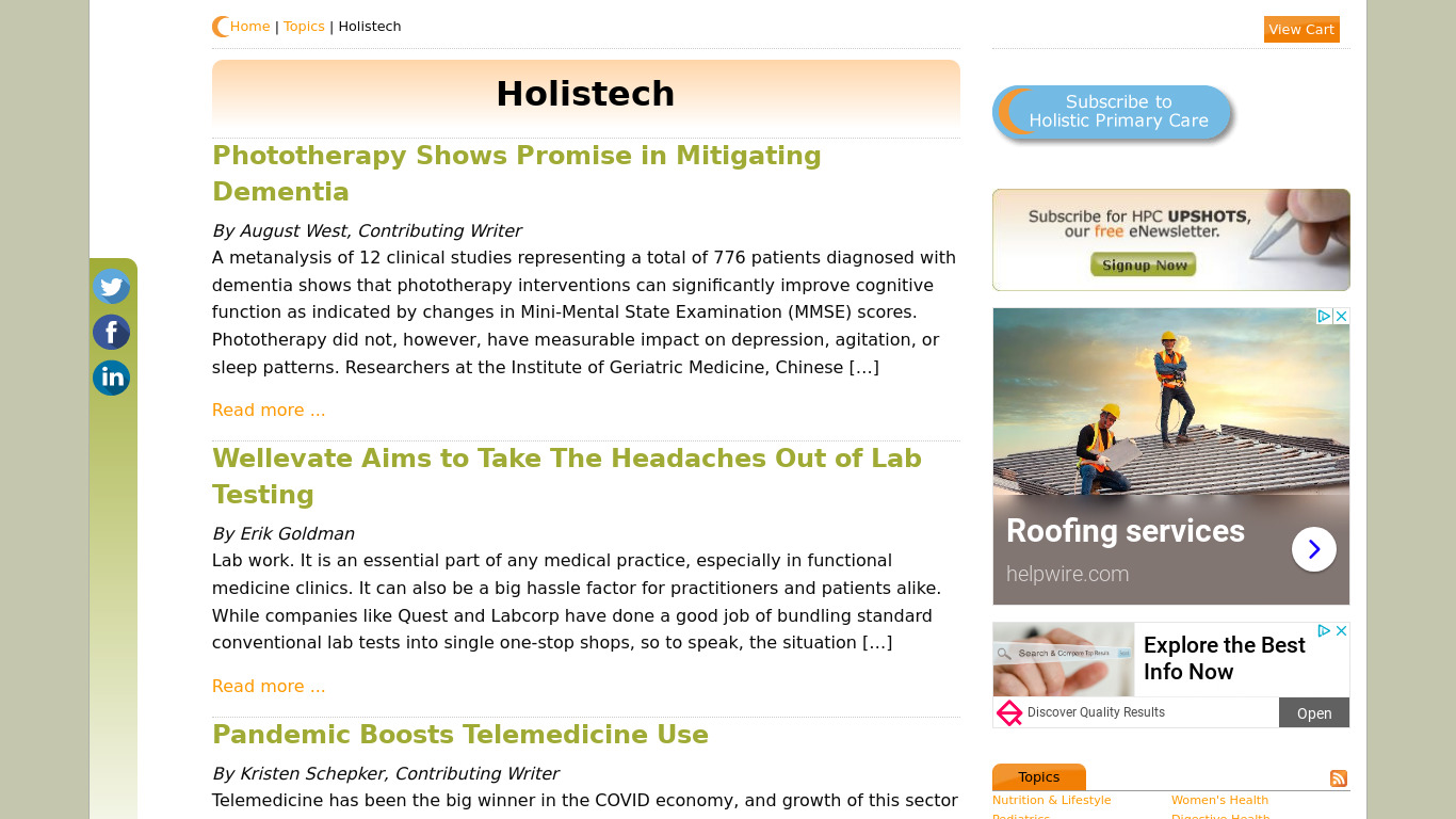 HolisTech Landing page