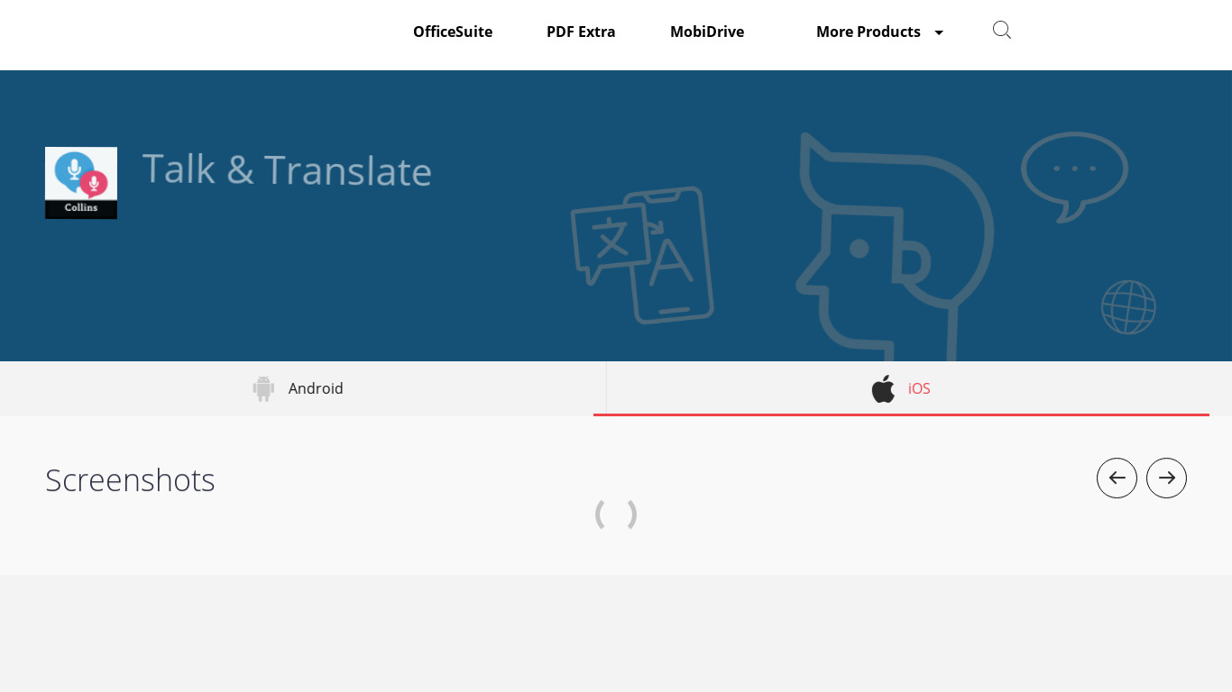 Talk & Translate Landing page