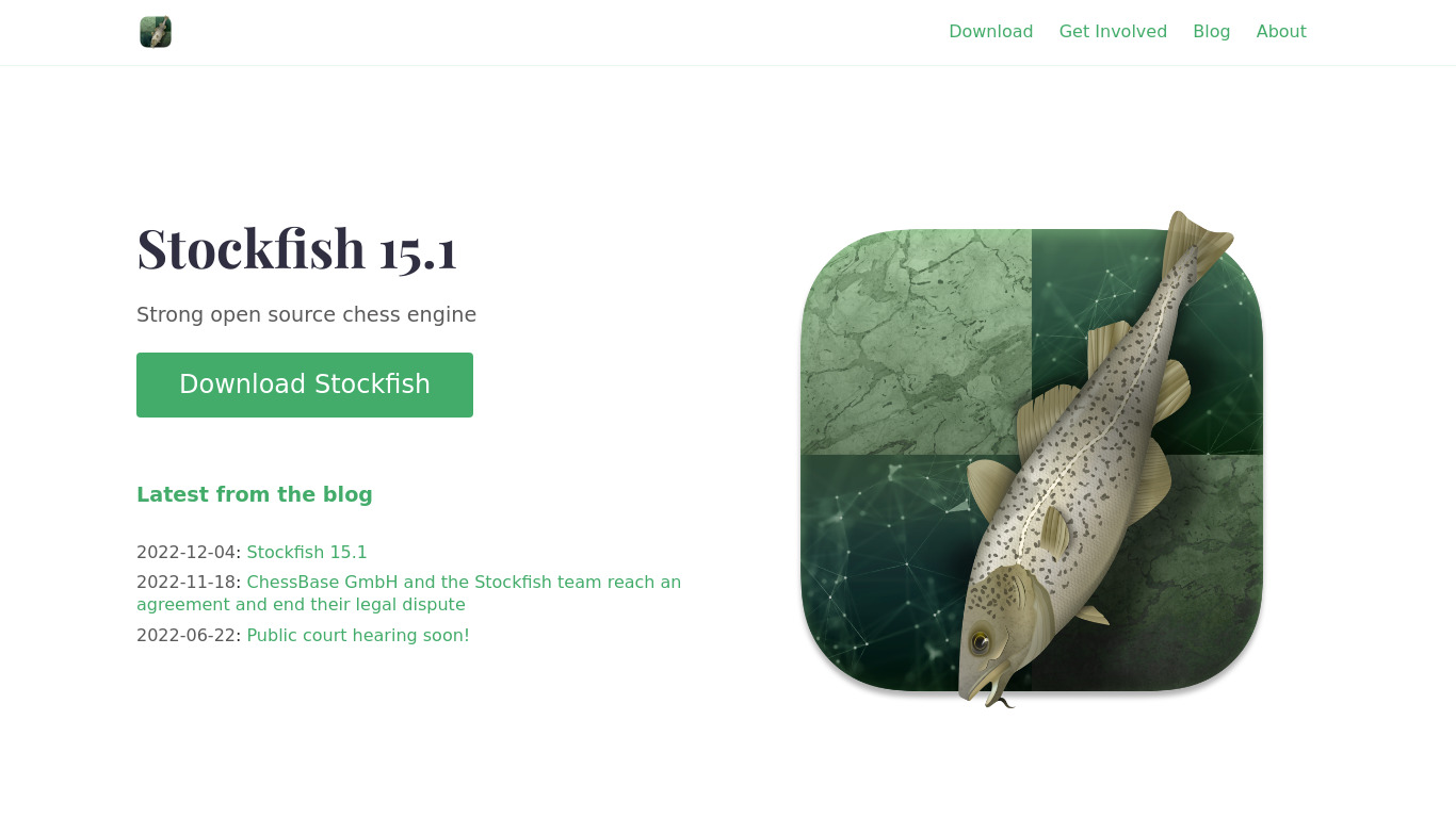 Stockfish Landing page