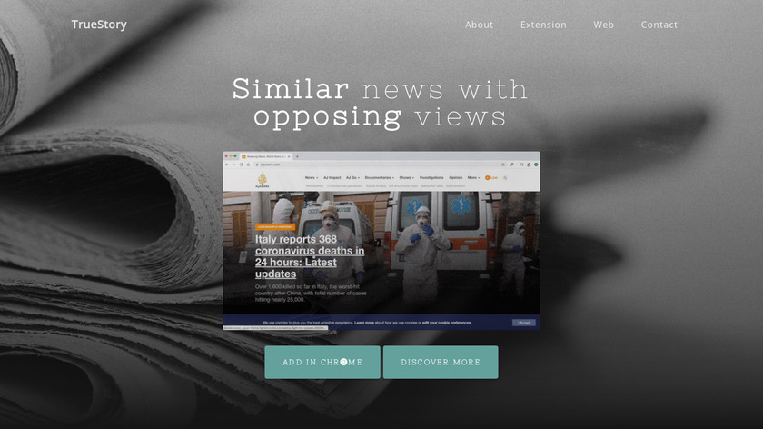 TrueStory Landing Page