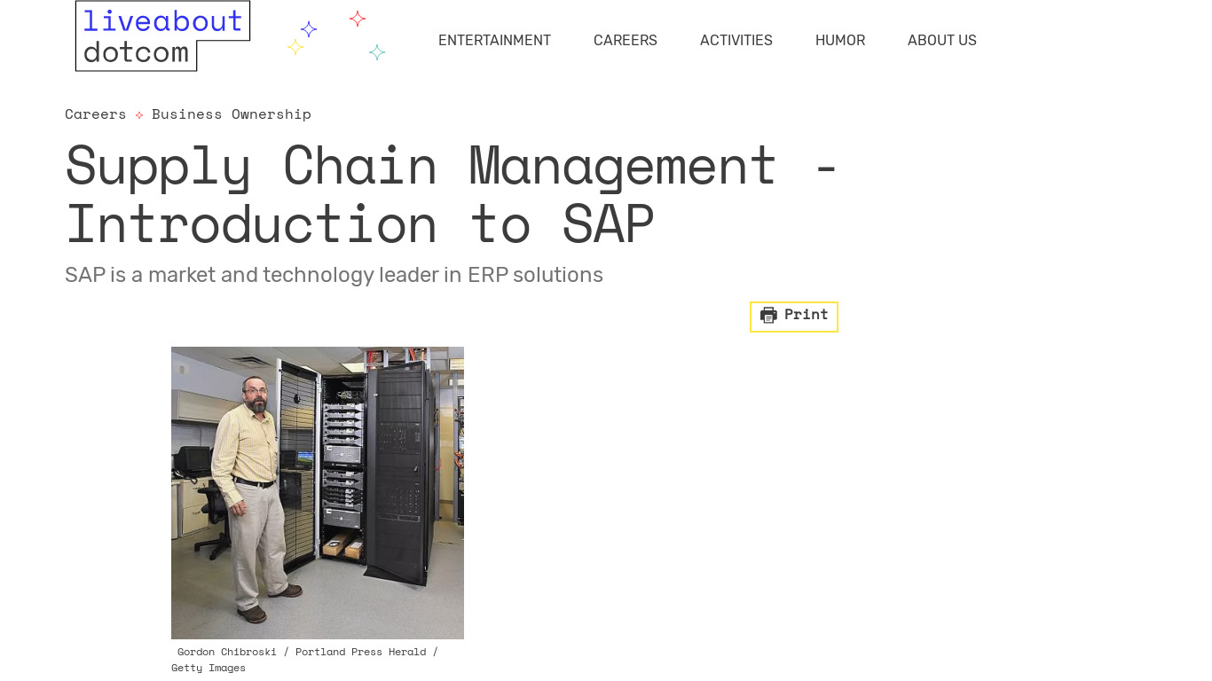 SAP Supplier Relationship Management Landing page