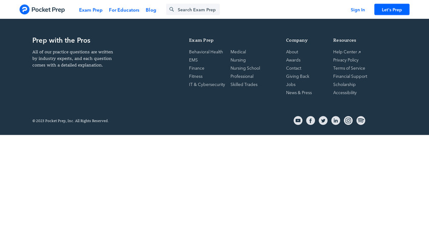 CompTIA Security+ Pocket Prep Landing Page