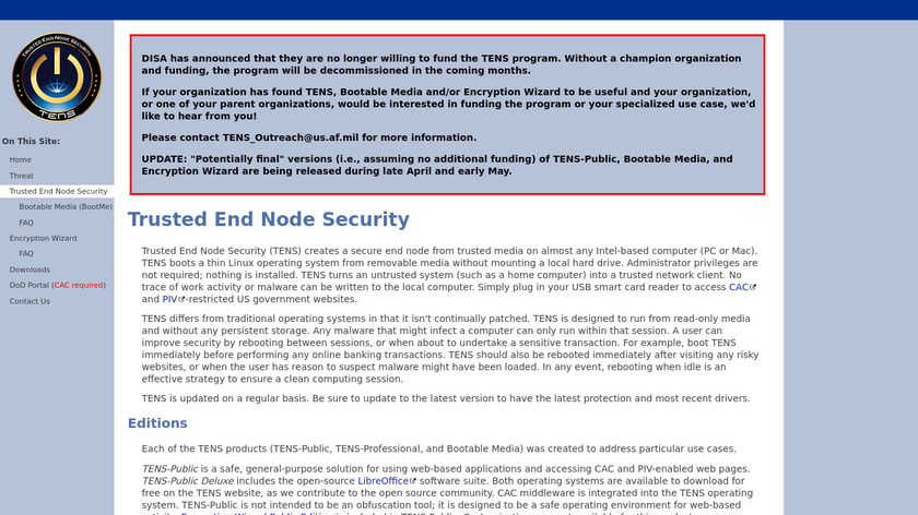 Trusted End Node Security Landing Page
