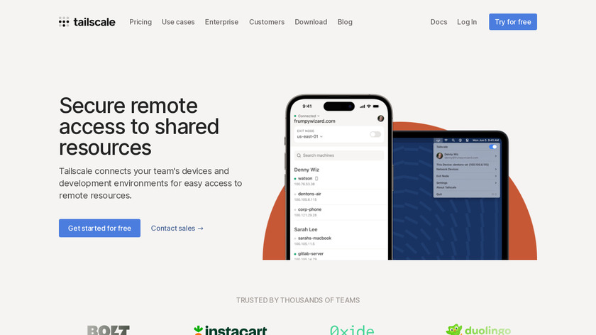 TailScale Landing Page