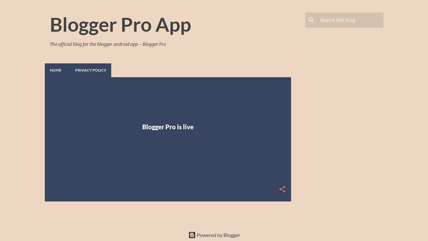 Blogger Pro Free Landing page