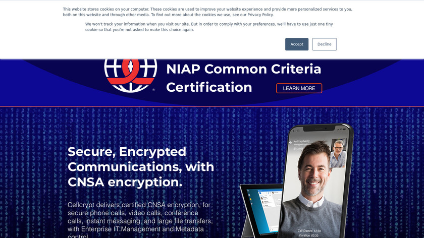 Cellcrypt Landing Page