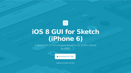 iOS 8 GUI for Sketch image