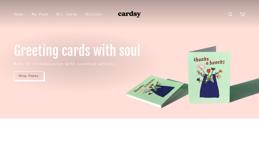 Cardsy Landing Page