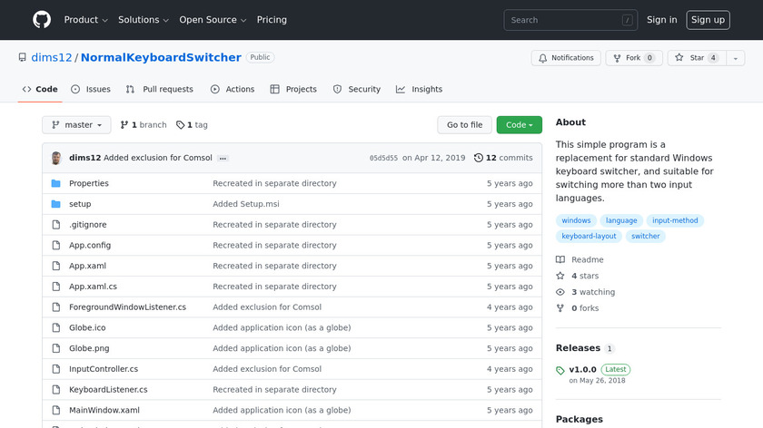 Normal Keyboard Switcher Landing Page