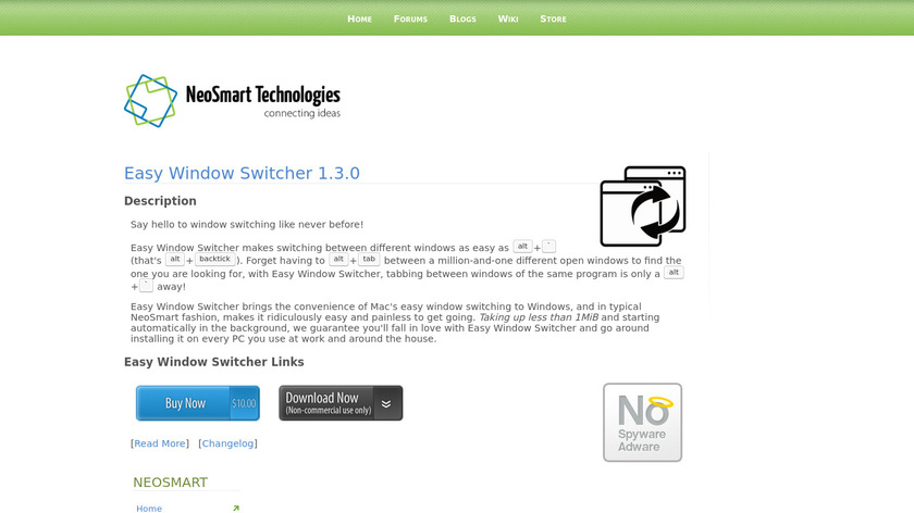 Easy Window Switcher Landing Page