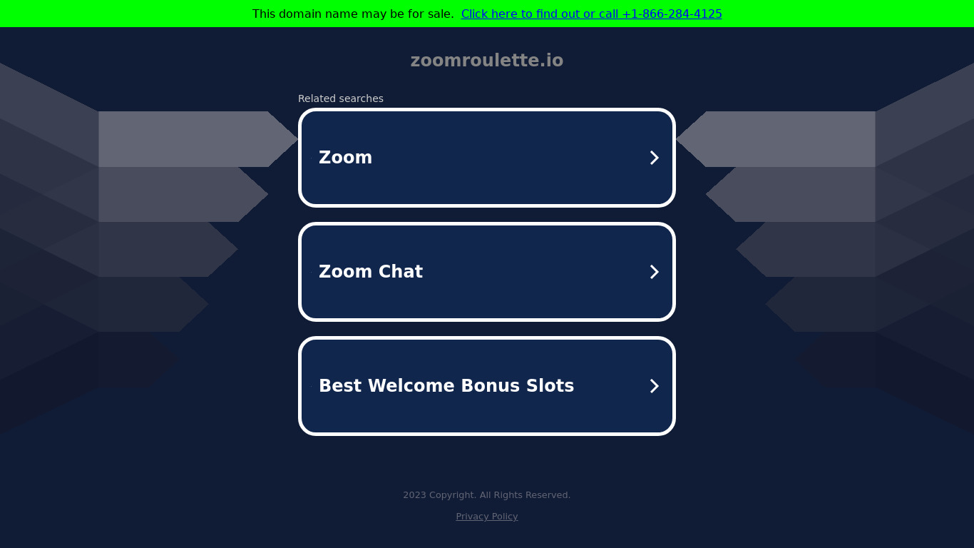 ZoomRoulette.io Landing page