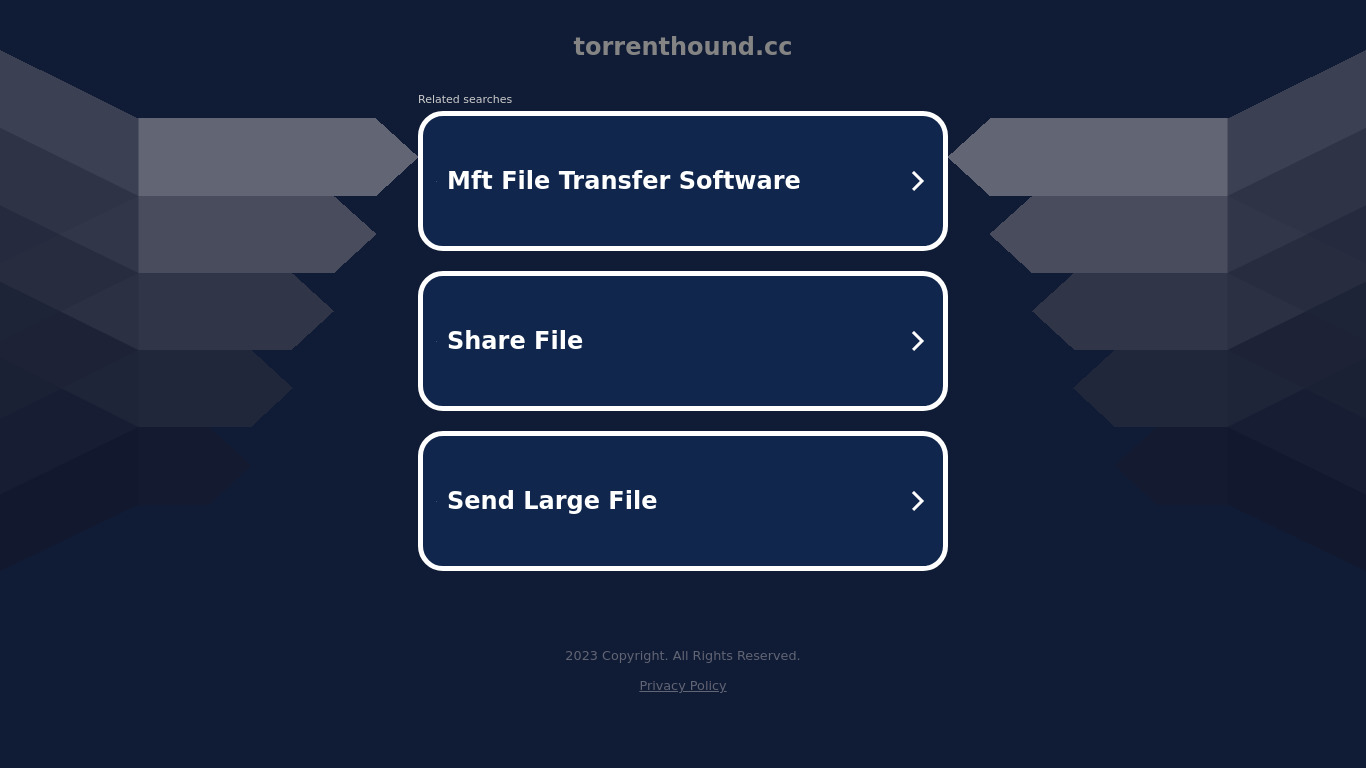 torrentHound.cc Landing page