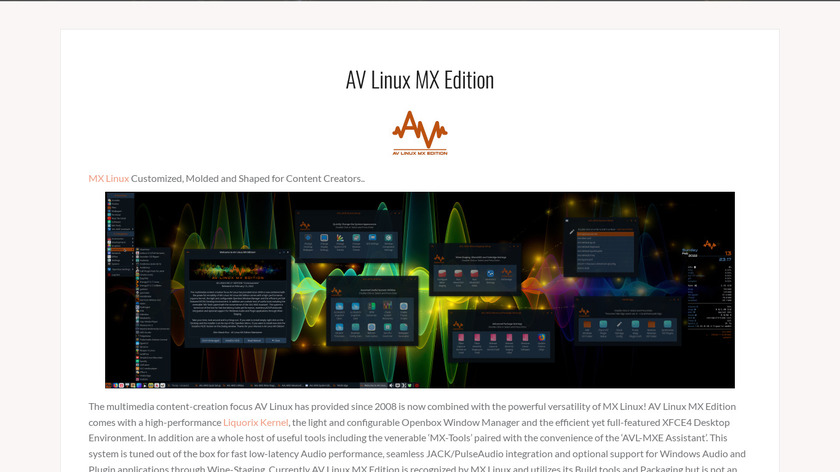 AV Linux Landing Page