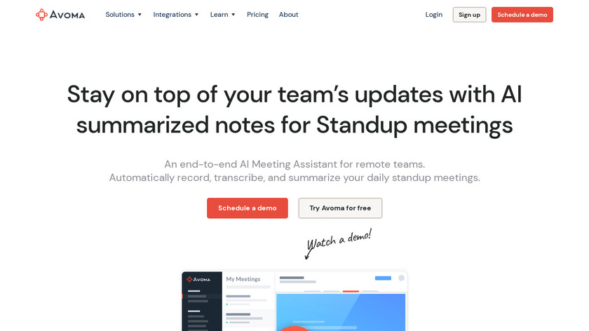 AI Summarized Notes for Standups Landing Page