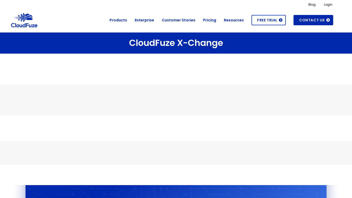 CloudFuze X-Change Landing page