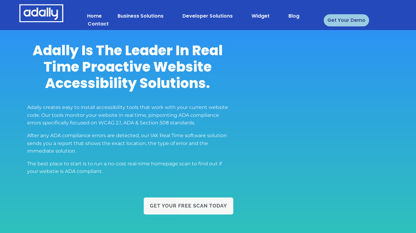 Adally Landing Page