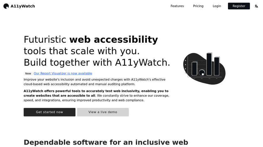 A11yWatch Landing Page