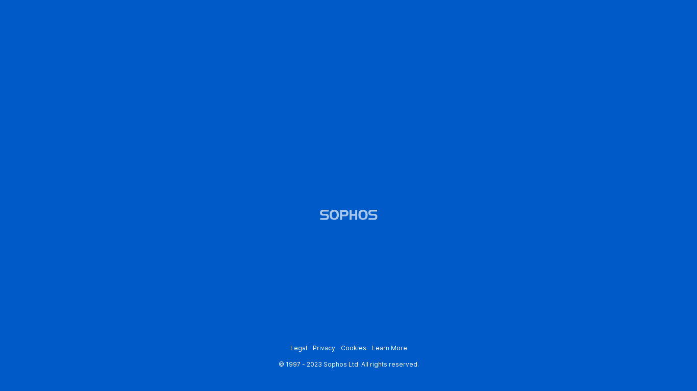 Sophos Central Landing page