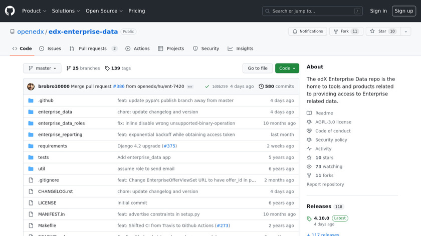 Enterprise Data Xchange (EDX) Landing Page