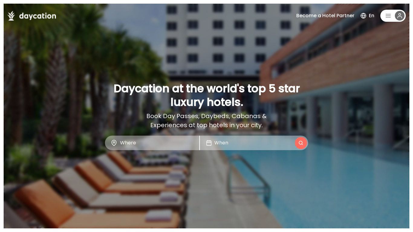 Daycation Landing page