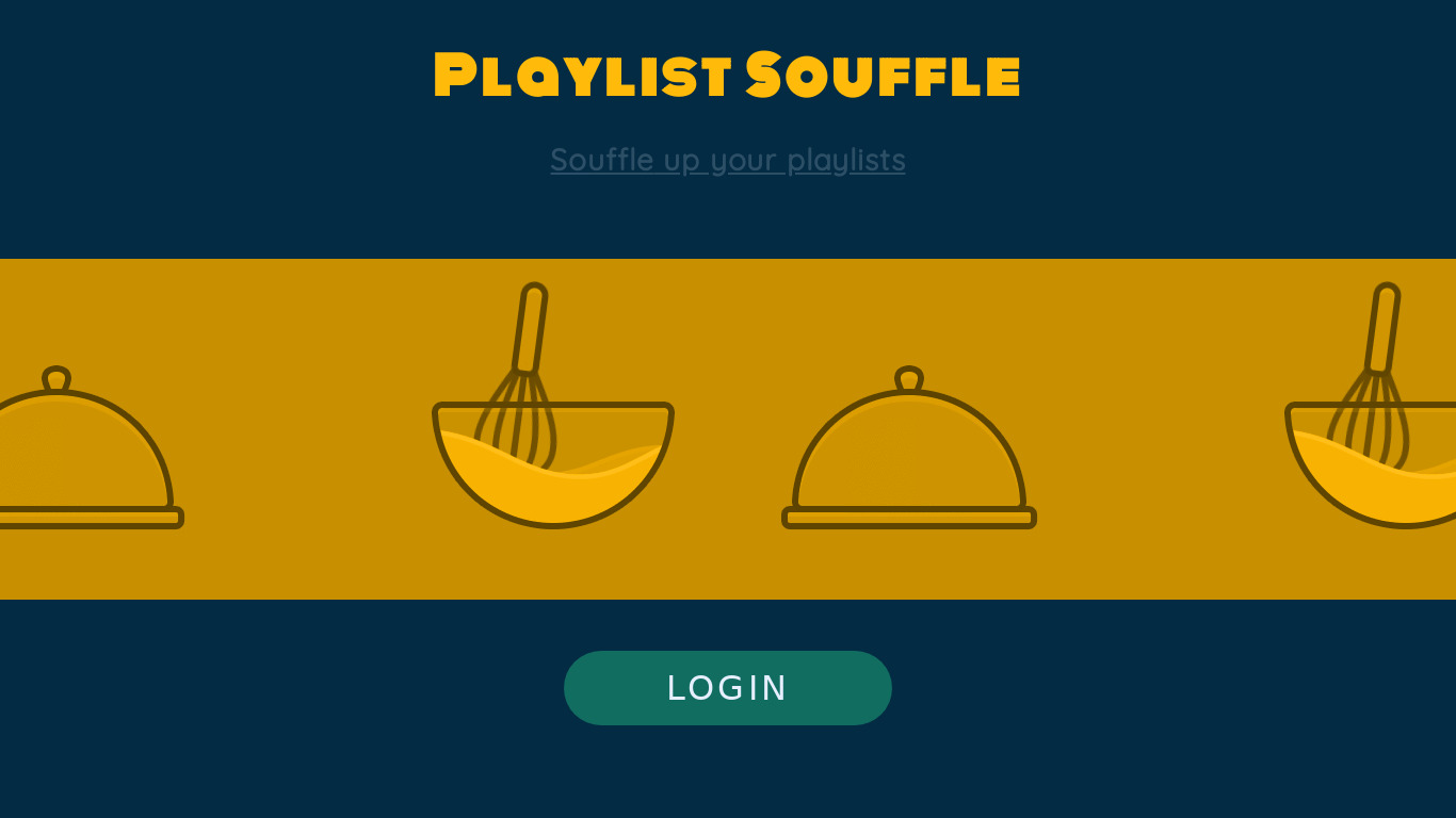 Playlist Souffle Landing page