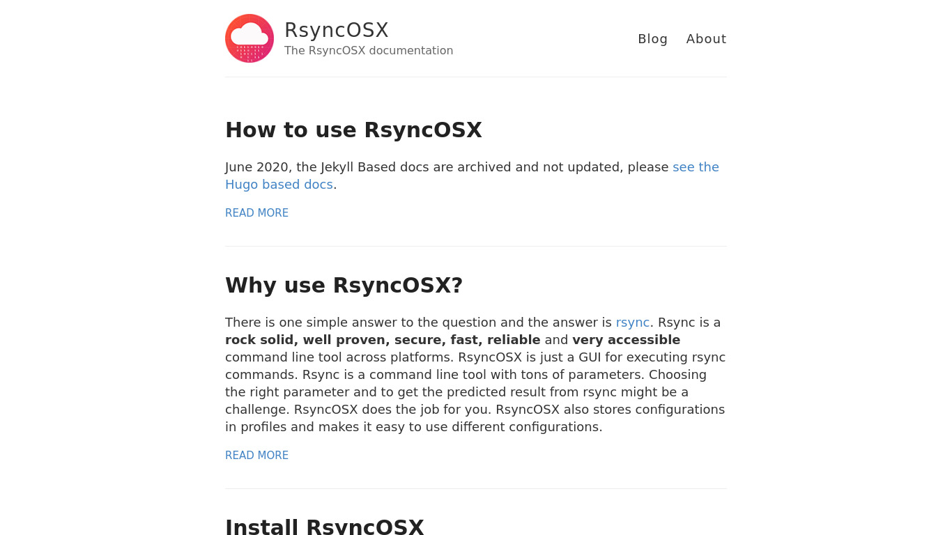 RsyncOSX.io Landing page