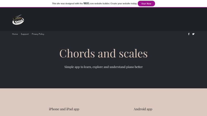 Piano Chords and Scales Landing Page
