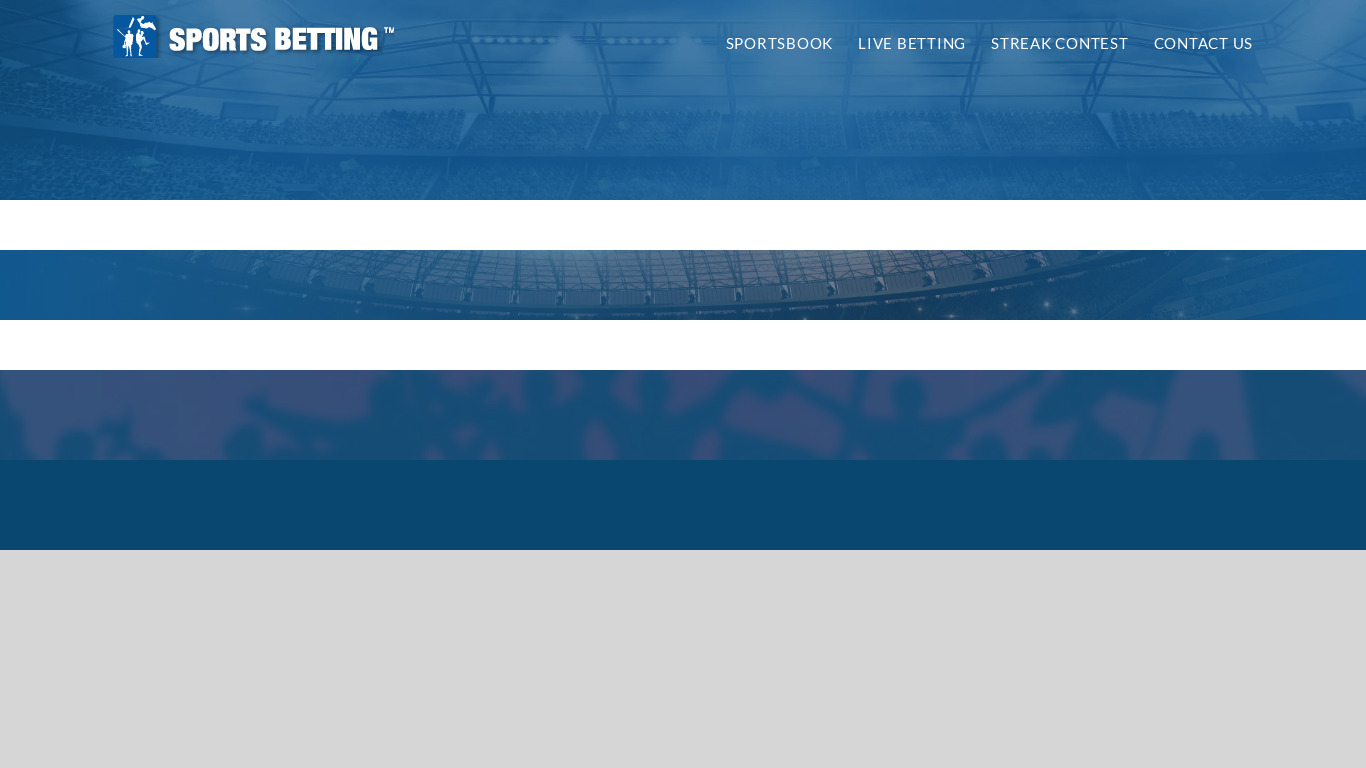 Sports Betting Landing page
