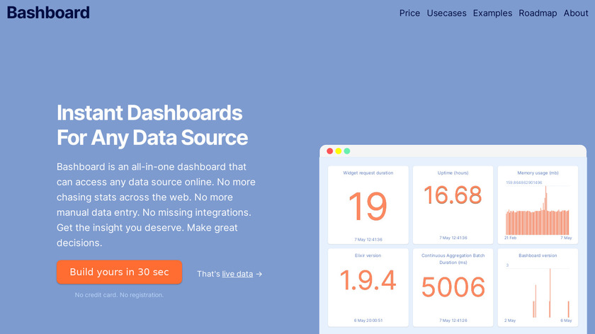 Bashboard Landing Page