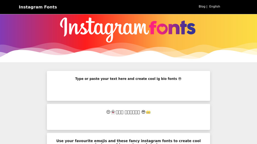 Instagram Fonts Landing Page