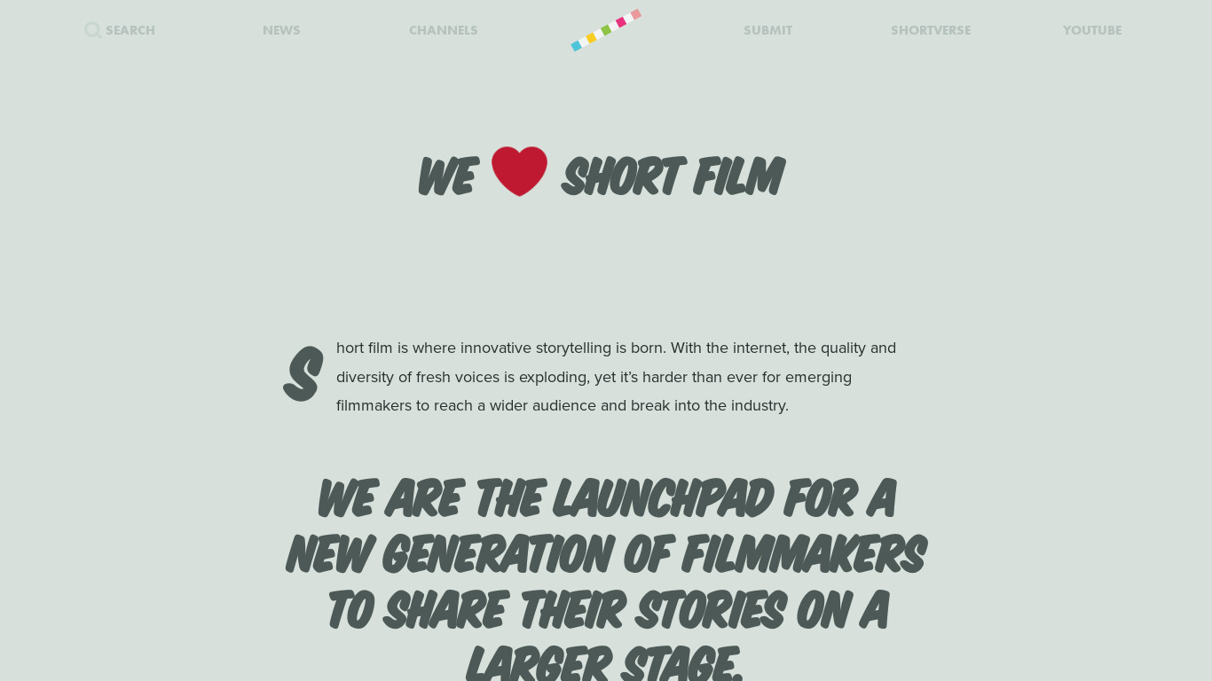Short of the Week Landing page