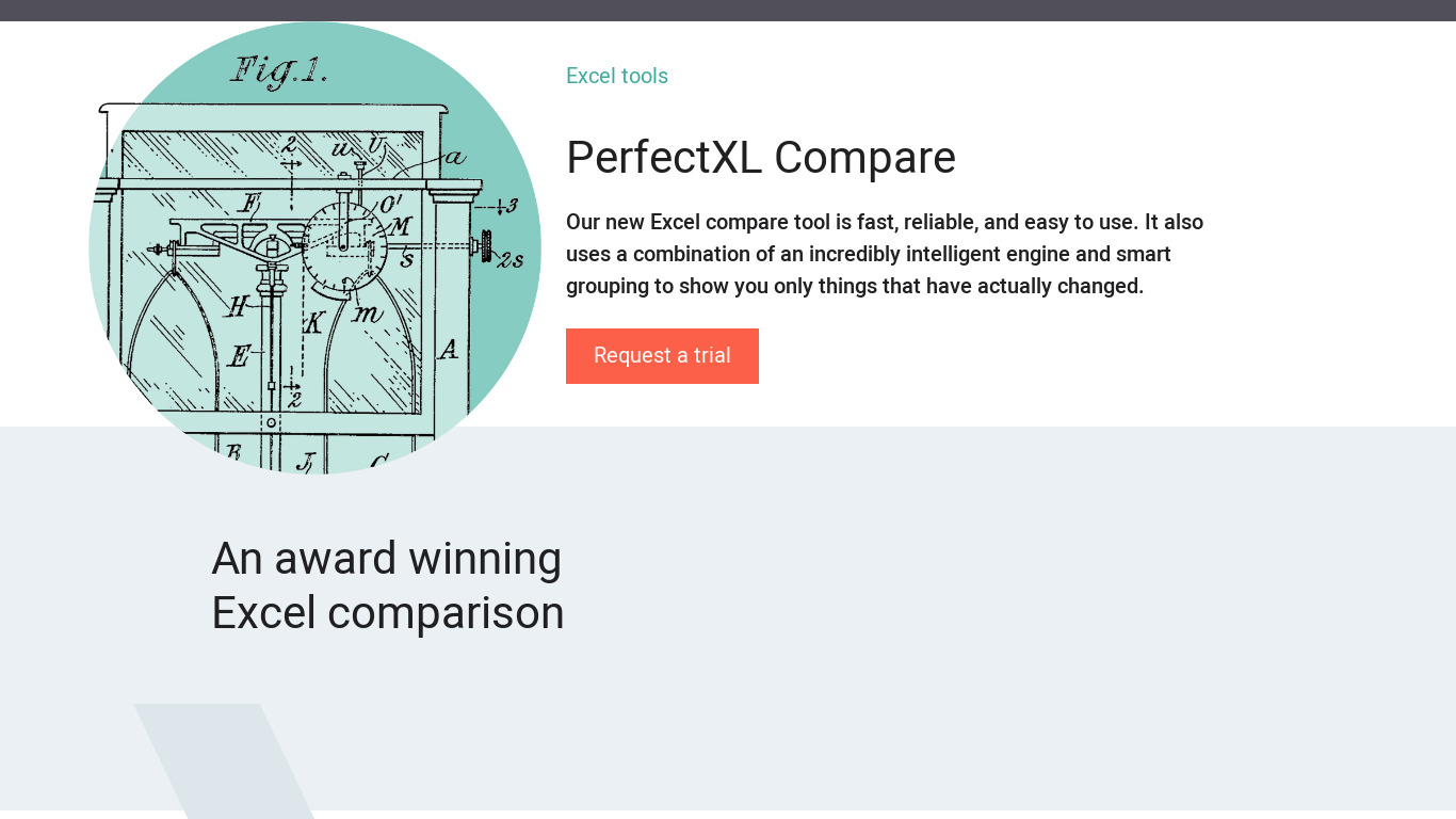 PerfectXL Compare Landing page
