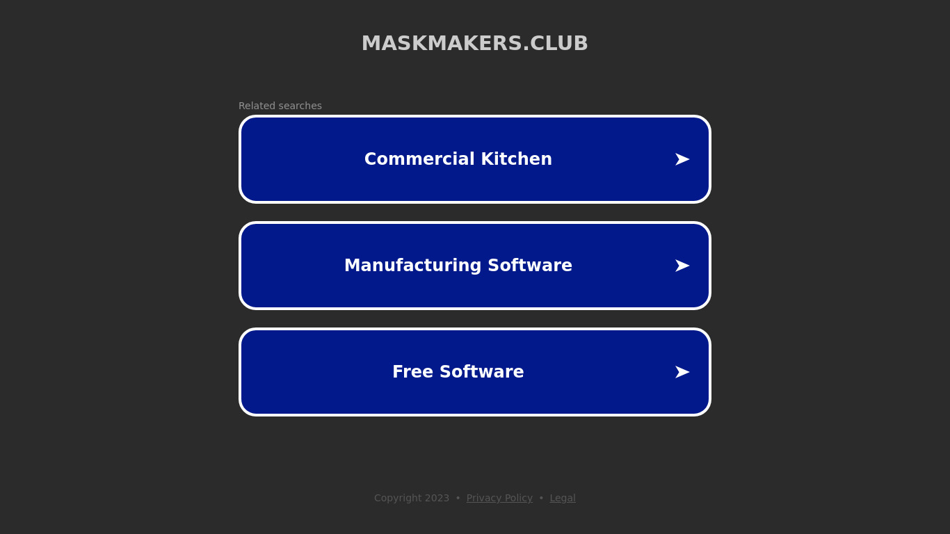Mask Makers Club Landing page